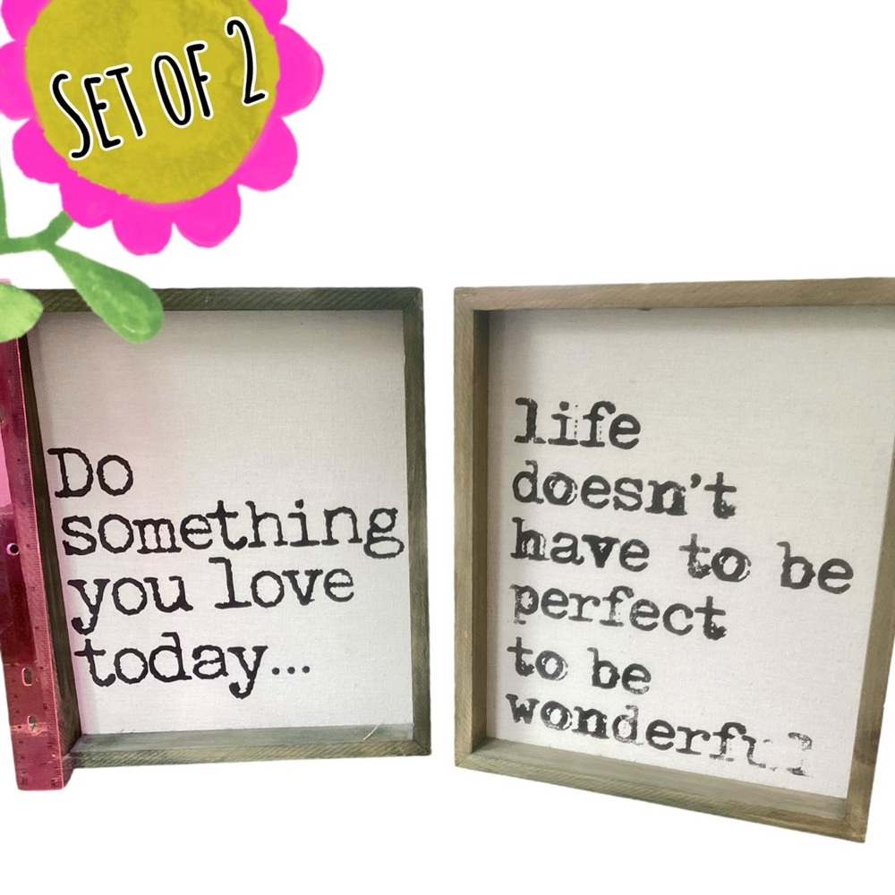 Set of 2 Inspirational Wall Art